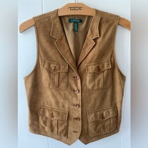 Lauren by Ralph Lauren Suede Vest, Size 14